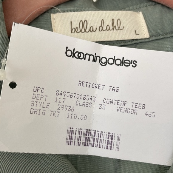 NWT BELLA DAHL RUFFLE SLEEVELESS BUTTON UP TANK - Picture 5 of 9